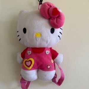 Hello Kitty Pink and White Plush Toy with Heart Accents